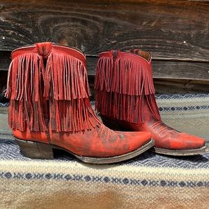Red cowgirl cowboy Boots